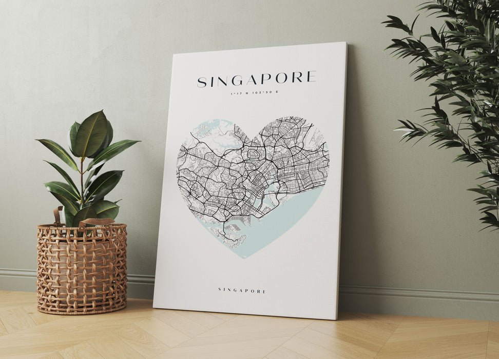 Lieblings Stadt  - Singapur, Leinwandbild