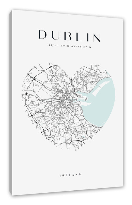 Lieblings Stadt  - Dublin, Leinwandbild