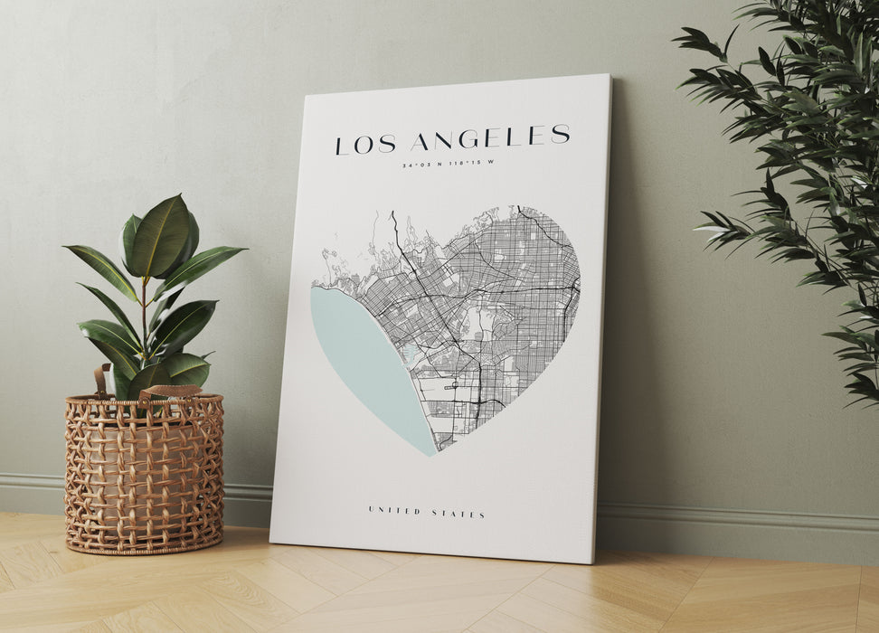 Lieblings Stadt  - Los Angeles, Leinwandbild