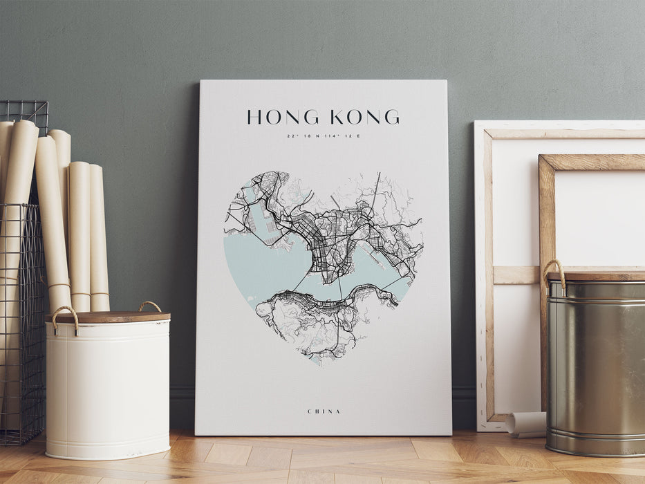 Lieblings Stadt  - Hong Kong, Leinwandbild