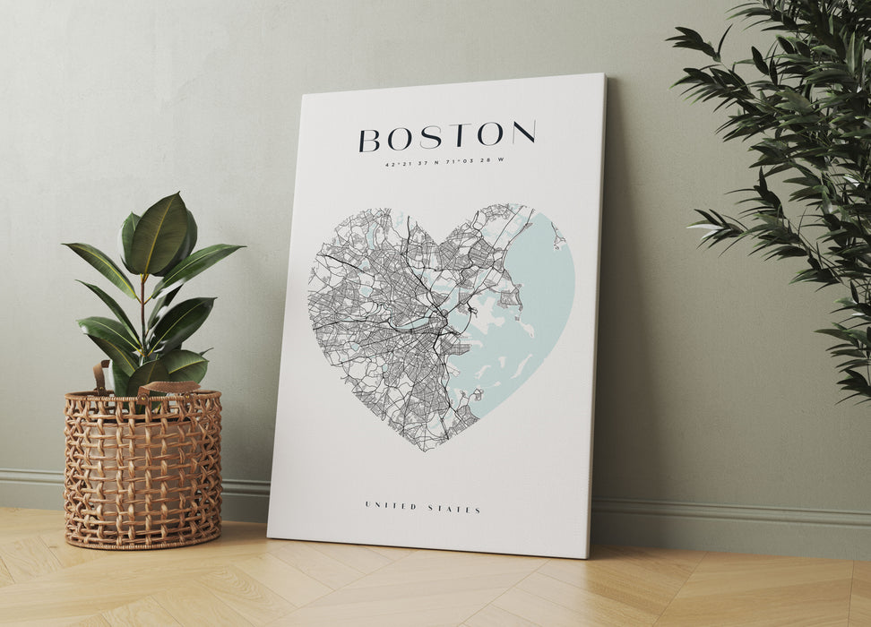 Lieblings Stadt  - Boston, Leinwandbild