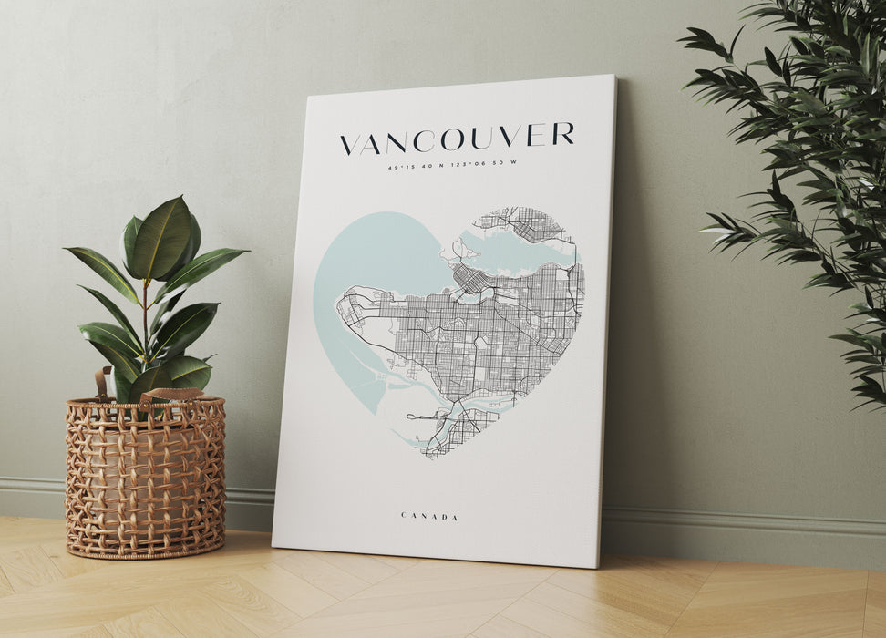 Lieblings Stadt  - Vancouver, Leinwandbild