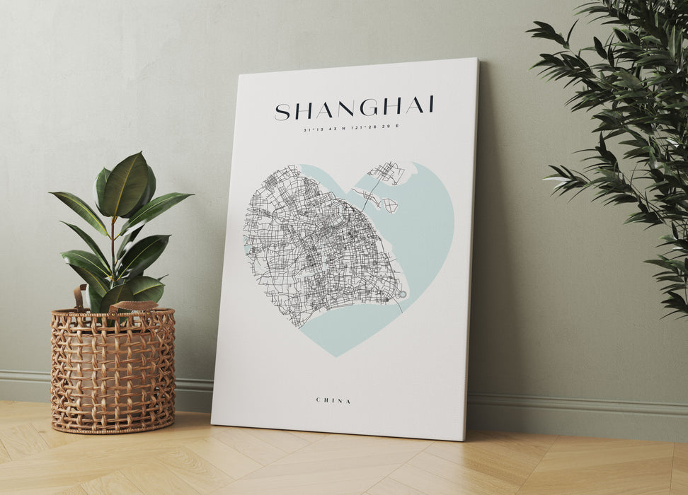 Lieblings Stadt  - Shanghai, Leinwandbild