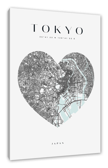 Pixxprint Lieblings Stadt - Tokio, Leinwandbild