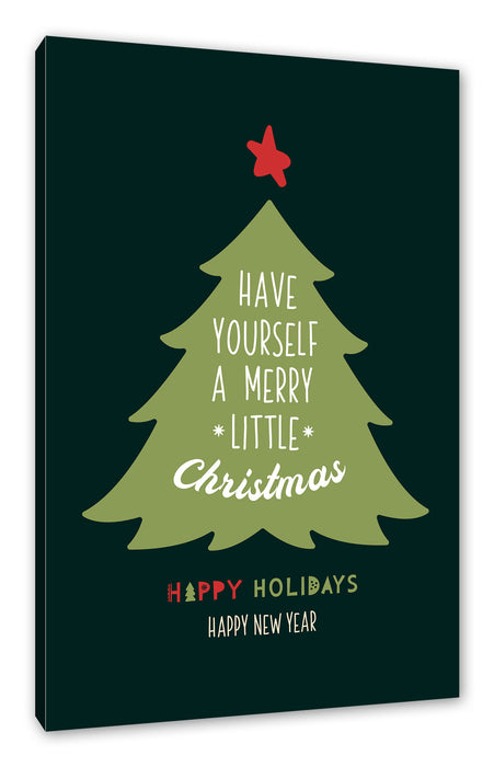 Pixxprint Weihnachts Collection - Weihnachtsbaum, Leinwandbild