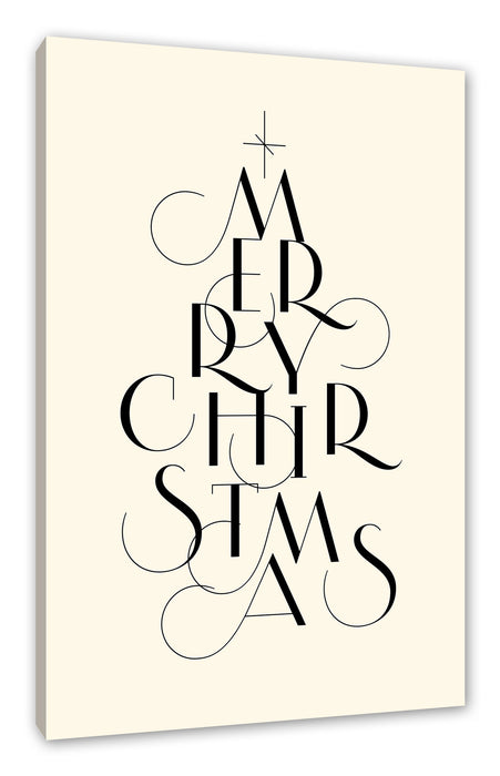 Pixxprint Weihnachts Collection - Schriftzug I, Leinwandbild