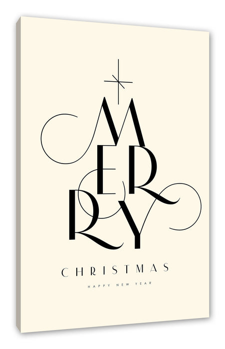 Pixxprint Weihnachts Collection - Schriftzug II, Leinwandbild
