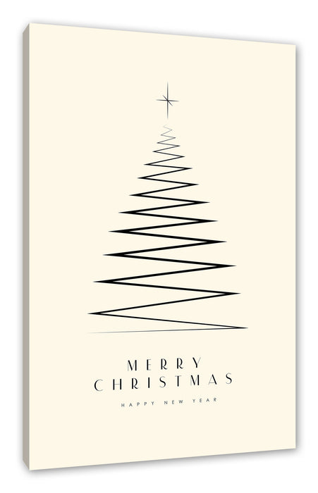 Weihnachts Collection  - Weihnachtsbaum Schriftzug I, Leinwandbild