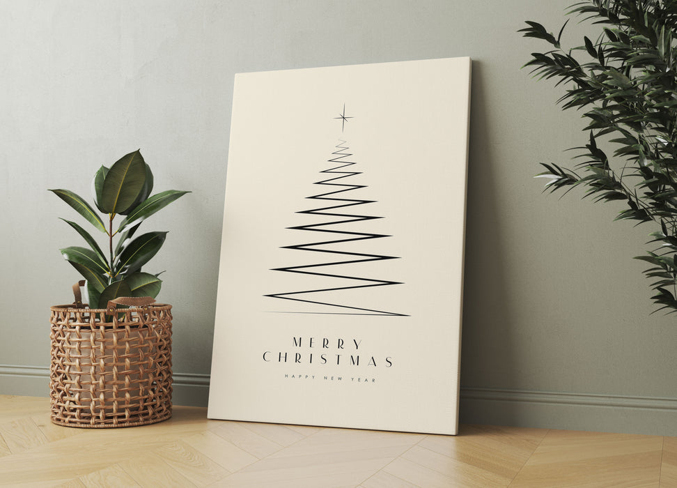 Weihnachts Collection  - Weihnachtsbaum Schriftzug I, Leinwandbild