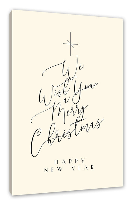 Pixxprint Weihnachts Collection - Schriftzug III, Leinwandbild