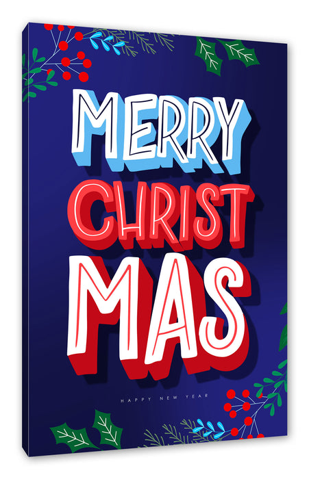 Pixxprint Weihnachts Collection - Schriftzug V, Leinwandbild