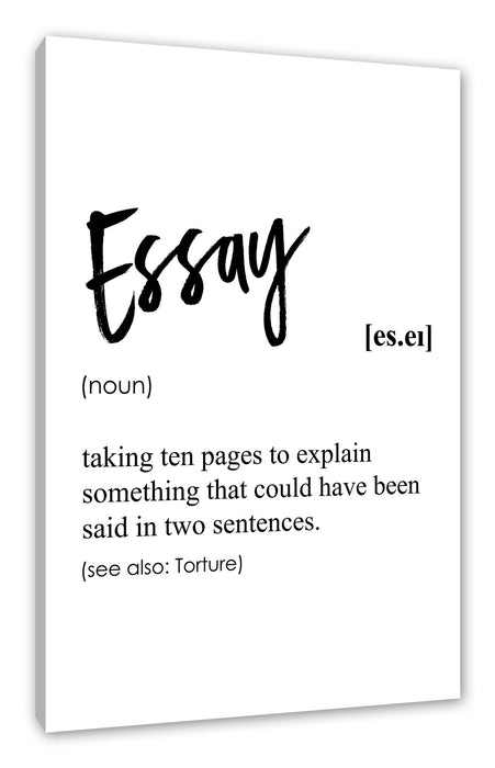 Pixxprint Lexikon Sprüche - Essay, Leinwandbild