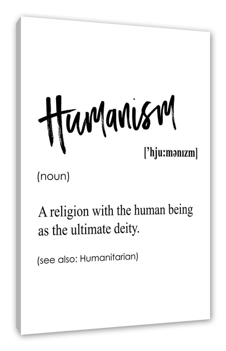 Pixxprint Lexikon Sprüche - Humanism, Leinwandbild