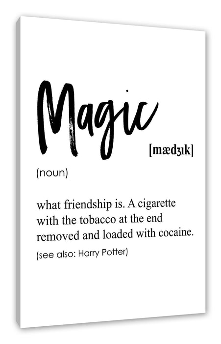 Pixxprint Lexikon Sprüche - Magic, Leinwandbild
