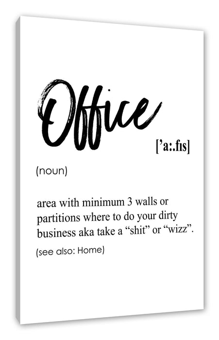 Pixxprint Lexikon Sprüche - Office, Leinwandbild