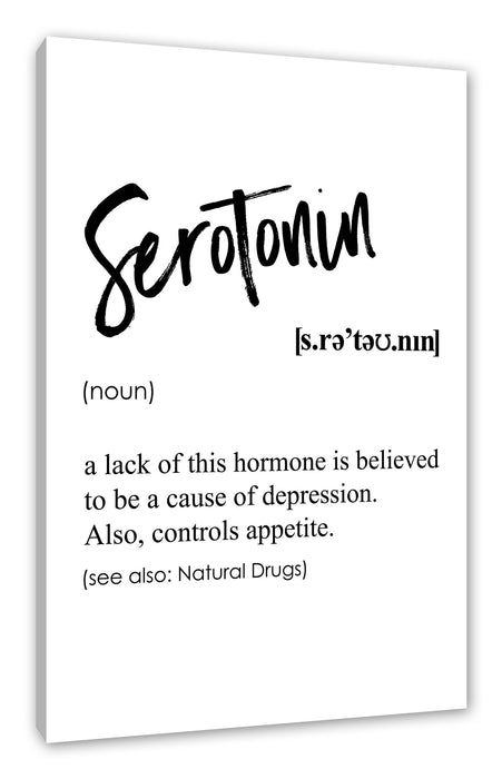 Pixxprint Lexikon Sprüche - Serotonin, Leinwandbild