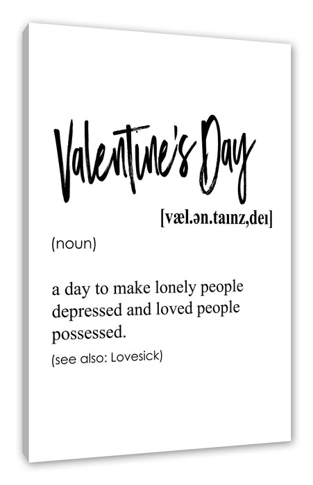 Pixxprint Lexikon Sprüche - Valentine's day, Leinwandbild