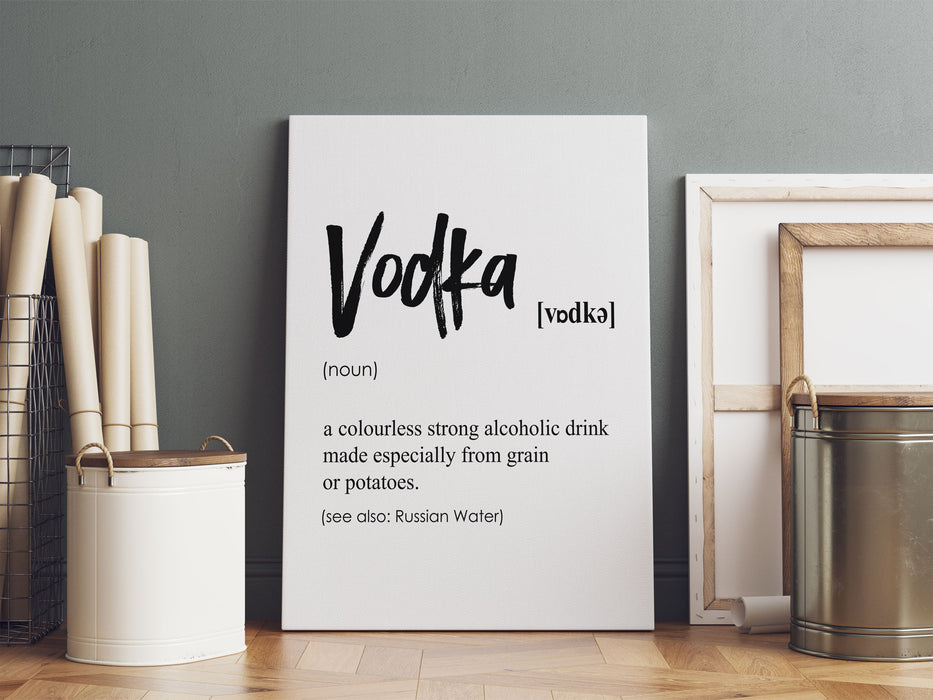 Lexikon Sprüche  - Vodka, Leinwandbild