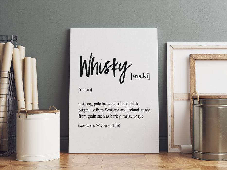 Lexikon Sprüche  - Whisky, Leinwandbild