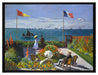 Claude Monet - Garten in Sainte-Adresse  auf Leinwandbild gerahmt Größe 80x60