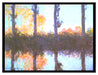 Claude Monet - Die vier Pappeln  auf Leinwandbild gerahmt Größe 80x60