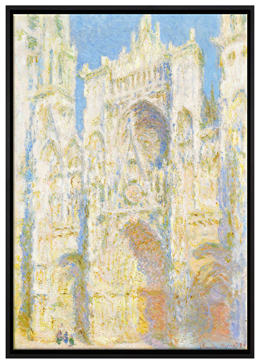 Claude Monet - Kathedrale von Rouen I auf Leinwandbild gerahmt Größe 100x70