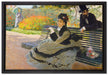 Claude Monet - Camille Monet auf einer Gartenbank  auf Leinwandbild gerahmt Größe 60x40