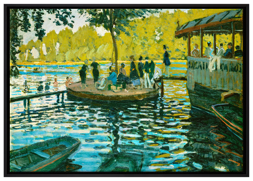 Claude Monet - Badende in La Grenouillère auf Leinwandbild gerahmt Größe 100x70