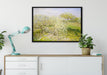 Claude Monet - Frühling Apfelbäume in der Blüte auf Leinwandbild gerahmt verschiedene Größen im Wohnzimmer