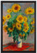 Claude Monet - Ein Strauß Sonnenblumen  auf Leinwandbild gerahmt Größe 60x40