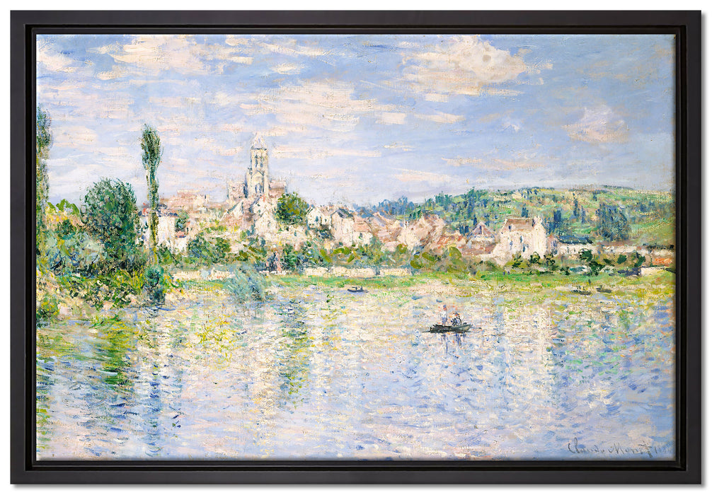 Claude Monet - Vétheuil im Sommer  auf Leinwandbild gerahmt Größe 60x40