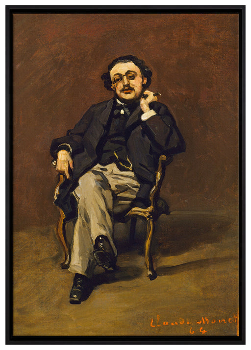 Claude Monet - Dr. Leclenché auf Leinwandbild gerahmt Größe 100x70
