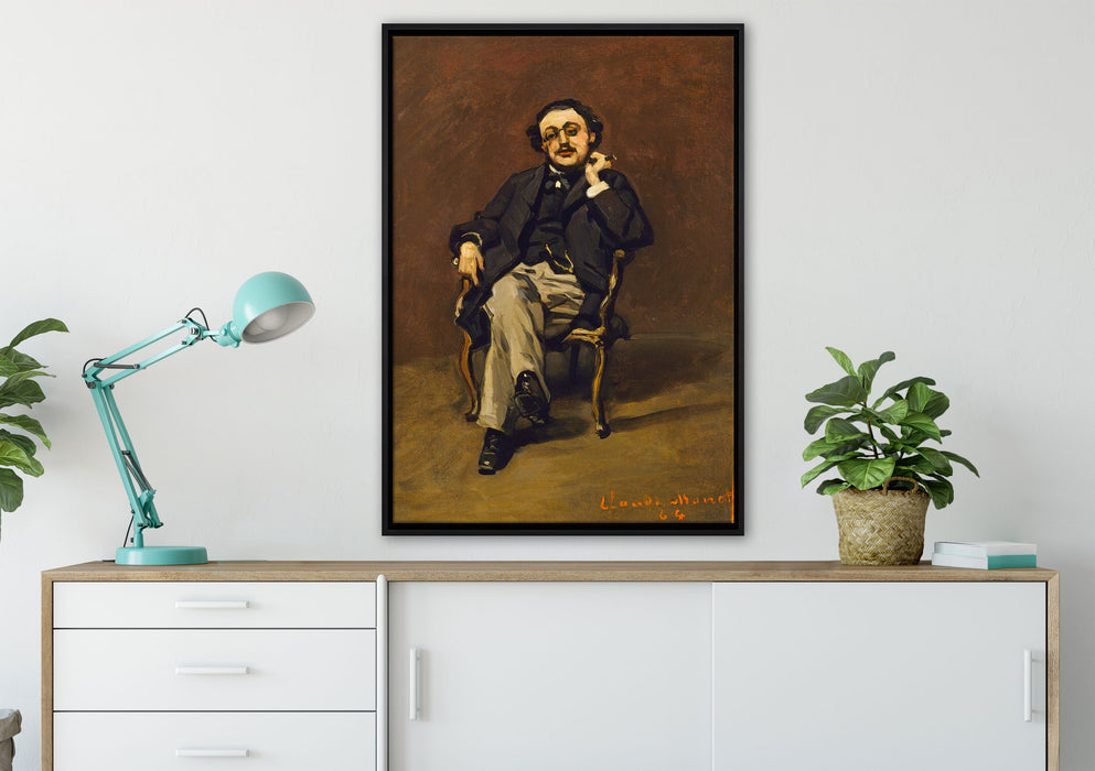 Claude Monet - Dr. Leclenché auf Leinwandbild gerahmt verschiedene Größen im Wohnzimmer