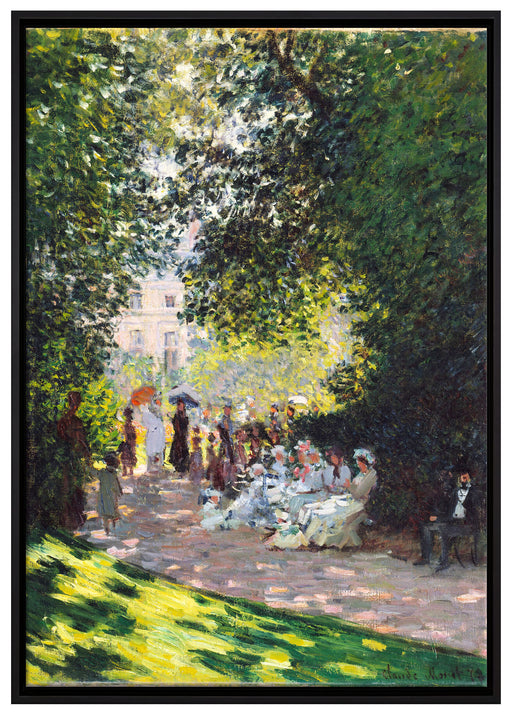 Claude Monet - Der Park Monceau auf Leinwandbild gerahmt Größe 100x70