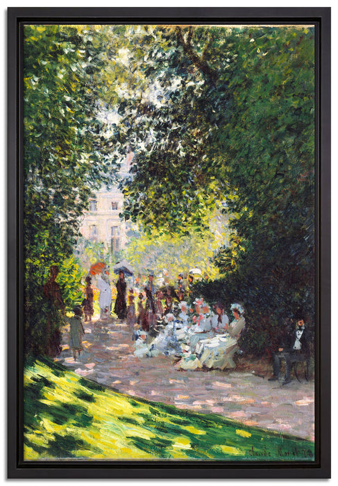 Claude Monet - Der Park Monceau  auf Leinwandbild gerahmt Größe 60x40