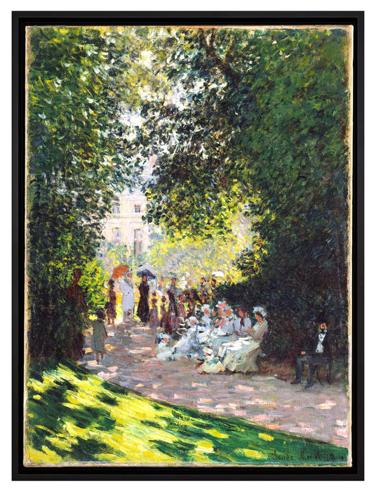 Claude Monet - Der Park Monceau  auf Leinwandbild gerahmt Größe 80x60