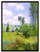 Claude Monet - Aussicht von Vétheuil- Impression  auf Leinwandbild gerahmt Größe 80x60