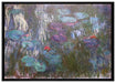 Claude Monet - Seerosen III auf Leinwandbild gerahmt Größe 100x70