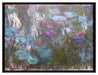 Claude Monet - Seerosen III  auf Leinwandbild gerahmt Größe 80x60