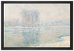 Claude Monet - Eisschollen  auf Leinwandbild gerahmt Größe 60x40