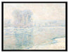 Claude Monet - Eisschollen  auf Leinwandbild gerahmt Größe 80x60