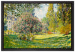 Claude Monet - Landschaft am Park Monceau  auf Leinwandbild gerahmt Größe 60x40