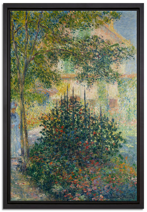 Claude Monet - Camille Monet im Garten in Argenteuil  auf Leinwandbild gerahmt Größe 60x40