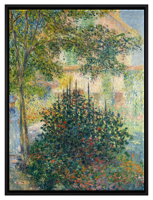 Claude Monet - Camille Monet im Garten in Argenteuil  auf Leinwandbild gerahmt Größe 80x60