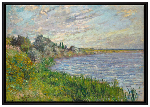 Claude Monet - Die Seine bei Vétheuil auf Leinwandbild gerahmt Größe 100x70