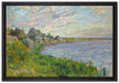 Claude Monet - Die Seine bei Vétheuil  auf Leinwandbild gerahmt Größe 60x40