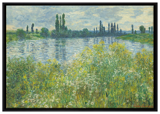 Claude Monet - Île aux Fleurs bei Vétheuil auf Leinwandbild gerahmt Größe 100x70