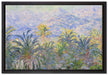 Claude Monet - Palmen in Bordighera  auf Leinwandbild gerahmt Größe 60x40