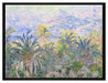 Claude Monet - Palmen in Bordighera  auf Leinwandbild gerahmt Größe 80x60