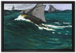 Claude Monet - Die grüne Welle  auf Leinwandbild gerahmt Größe 60x40